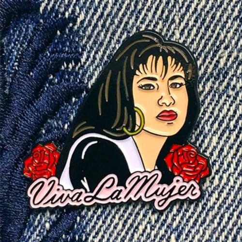 YAOJIE Cartoons Drag Race Queen Selena Brooch Pins Enamel Metal Badges Lapel Pin Brooches Jackets Fashion Jewelry Accessories