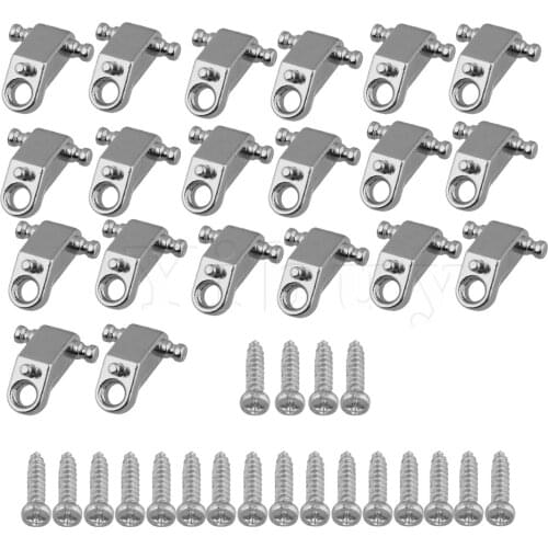 Yibuy Silver Copper Electric Guitar Roller String Trees Guitar String Guide with Screws for Electric Guitar Pack of 20