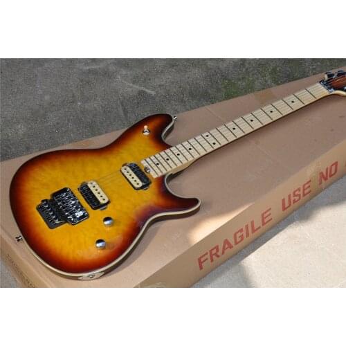 Factory custom Tobacco Sunburst Electric Guitar with Chrome Hardware,Maple Neck,Provide customized services