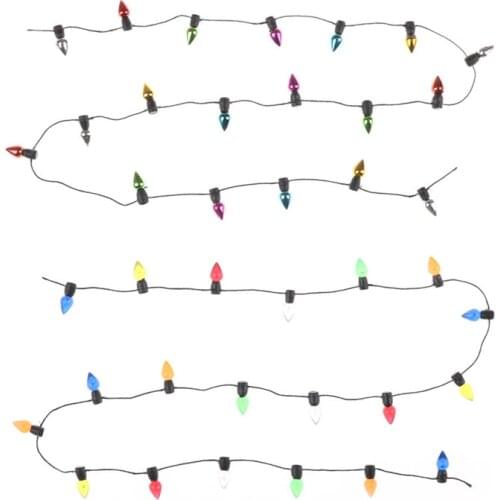 0.5m 1/12 Dollhouse Miniature A String of multi-coloured plastic Christmas lights