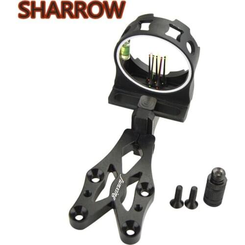 1Pc Compound Bow Sight 5 Pin Aluminum Alloy Bow Sights Retina Micro Adjustable For Outdoor Shooting Training Archery Accessories