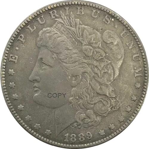 1889 P CC S United States Morgan 1 One Dollar Cupronickel Plated Silver collectibles Copy Coin