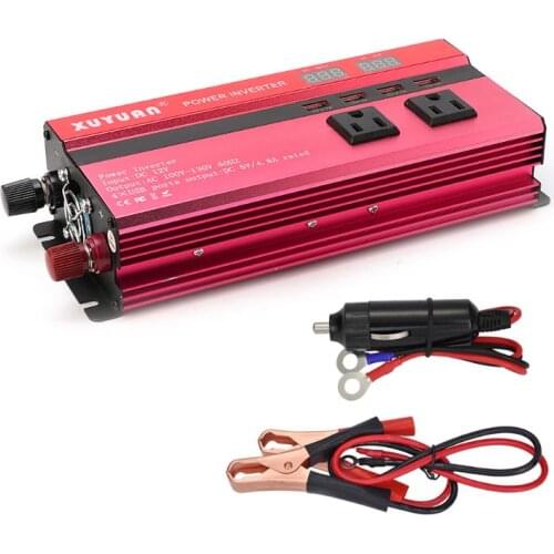 2020 New 4000W Solar Power Inverter Sine Wave LED 4 USB DC12V To AC110V/220V Convert
