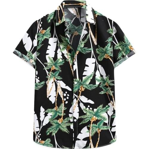 Flower Print 2021 Fashion Hawaiian Shirts For Men Fast Drying Plus Size Summer Short Sleeve Casual Floral Beach Shirts Кофта 3
