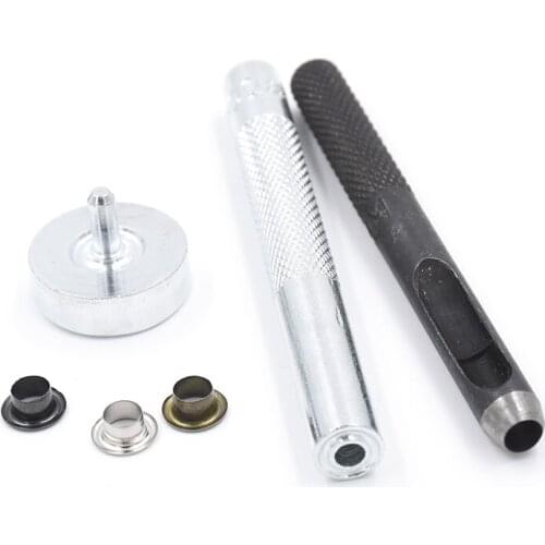 300 sets of metal eyelets and installation tools Silver black bronze mixed packaging Rivets Metal hole 5mm Eyelet tool Buttons