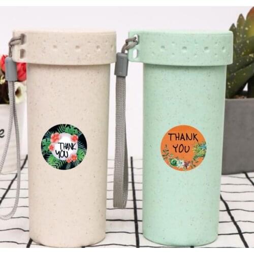 500pcs Rainbow Thank You Stickers Round Seal Labels for Candy Gift Box Packing M17D