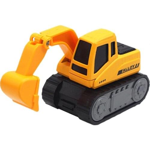 6Pcs Creative Car Model Engineering Design Simulate Kids Toy 1/60 Scale Interactive Play Excavator Truck Toy for Outdoor 2021