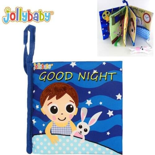 Baby Before Sleep Bedtime Night Story Cloth Book stuffed toy Cartoon Animal Explore Infant Preschool early learning kids gift