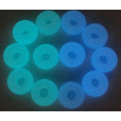 30mm Natural sone Glow in the Dark Quartz crystal moonstone Fluorescent circle donut pendant for diy Jewelry making necklace