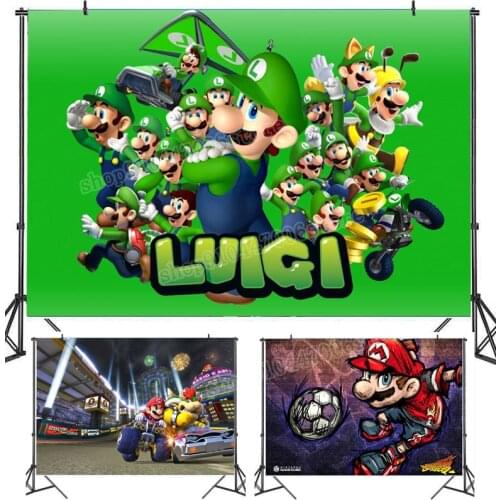 Super Marios Background Kid Birthday Party Photography Backdrop Room Decoration Vinyl Photo Back Drops Decor Gifts 150X200cm
