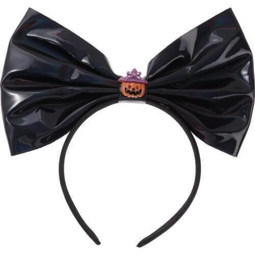 Headband Adult Kids Girls Hair Accessories Big Bow Pumpkin Ghost Hairband Halloween Theme Party Supplies Skull Ghost Headdress
