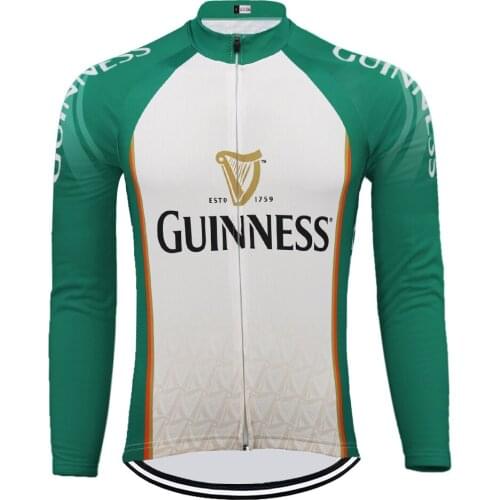 GUINNESS Classic Men Long Sleeve Jersey Bike Wear Jersey WINTER FLEECE &THIN Cycling Clothing MTB Ropa Ciclismo