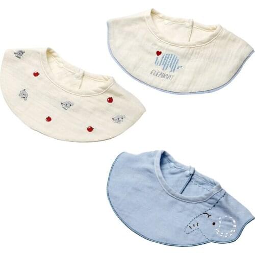Korean Ins Style Cute Newborn Baby Bibs Cotton Gauze Saliva Towel 3D Animal Cartoon Drooling Towel Child and Maternal Supplies