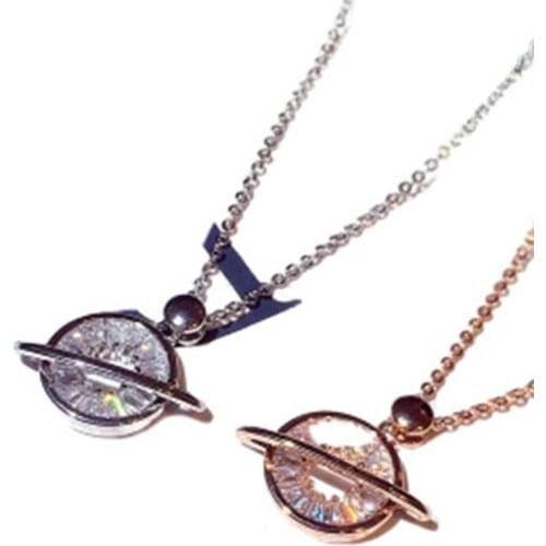 Fashion new fashion irregular planet necklace female Korean fashion wild zircon crystal student jewelry