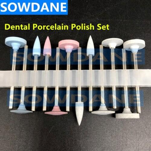 12pcs/set Dental Porcelain Teeth Polishing Kit Used for Dental Low-Speed Handpiece Teeth Whitening Oral Hygiene HP0312