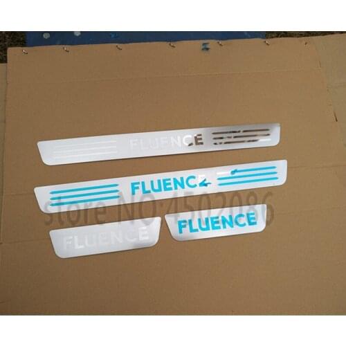 For 2011 - 2015 Renault Fluence Welcome Pedal Scuff Plate Door Sill Cover car styling auto accessories