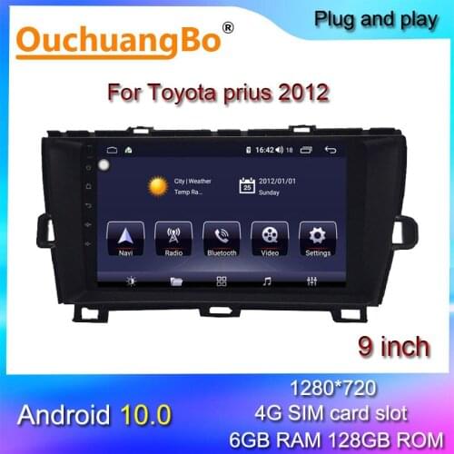 Ouchuangbo radio recorder for prius 2012 with 9 inch android 10 multimedia player DSP RHD