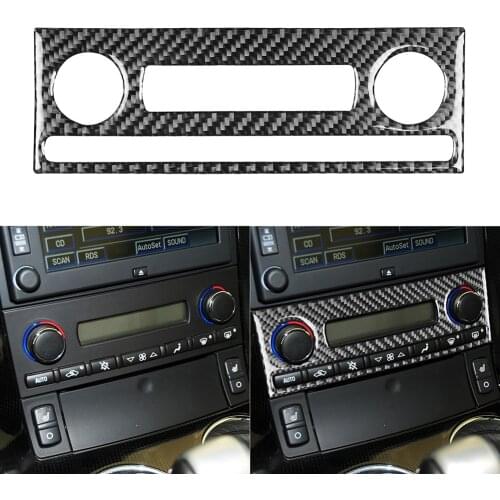 AC Control Panel Frame Cover Trim Carbon Fiber for Chevrolet Corvette C6 05-07 Car Interior Accessories 208x75mm