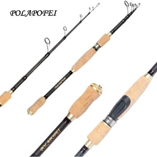 POLAPOFEI 46T Carbon Fiber Fishing Rod Telescopic Spinning Pike Casting Rod Pod Fish Feeder Pole Fit For Shimano Daiwa Reel E39