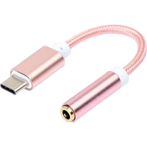 Type USB-C To 3.5mm Female Headphone Audio Adapter Mic Connector Cable Cord