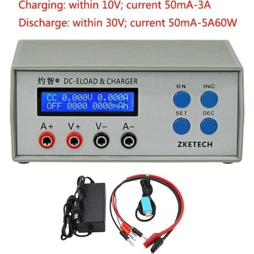 EBC-A05+ Battery Capacity Power Performance Electronic Load Tester Charger for Mobile Battery Computer 5V Output