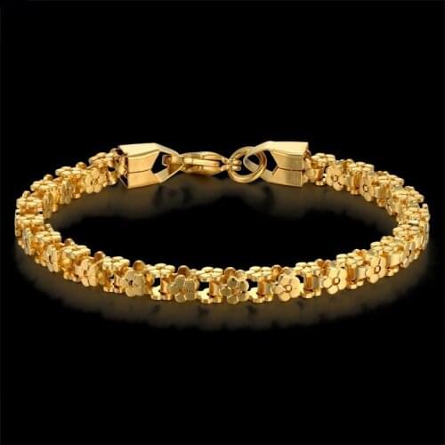 Gold Bracelet Trendy Stainless Steel Bicycle Chain Bracelets for Women Femme Vintage Link Jewelry 7' pulseras 5MM Women Bracelet