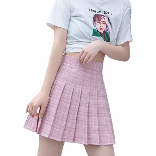 Women Pleated Skirt High Waist Solid Color Korean Style Fashion Women A Line Skirt for Women Womens Clothing 2021