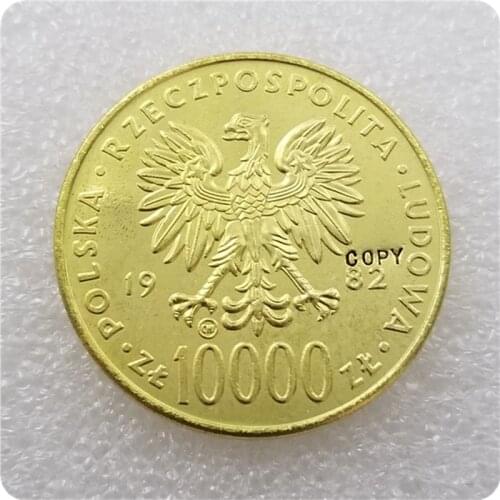 1982 POLAND 10000 ZLOTYCH GOLD POPE JOHN PAUL II Copy