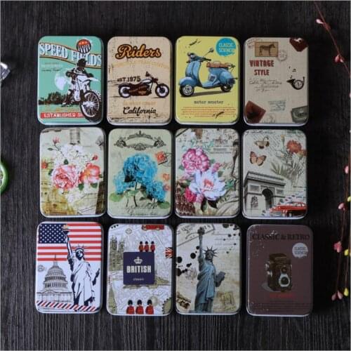 10pc/lot Storage Tin Box Iron Storage Case Chocolate Collect box Lipstick case Pill Storage box