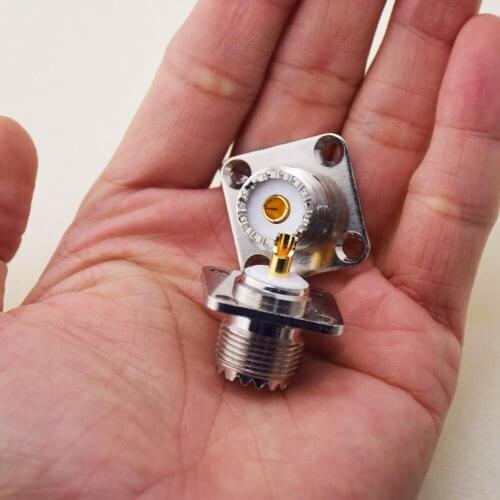 10Pcs Connector SO239 UHF Female Jack 4-hole 25mm Flange Solder Panel Mount