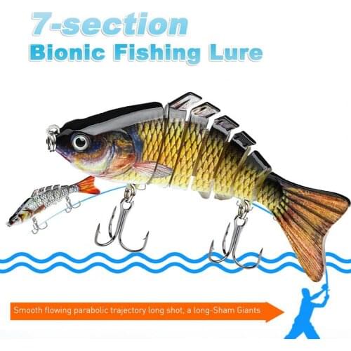 15.4g/10cm 7-section Bionic Fishing Lure Japan Artificial Hard Bait with Hook Angling Fishing Accessories