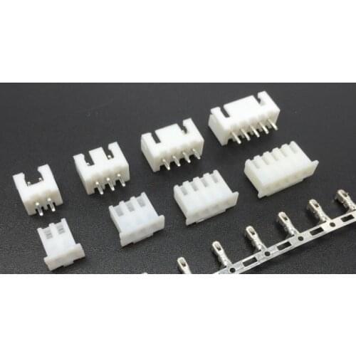20pcs JST XH2.54 2 3 4 5 6 7 8 9 10 Pin Vertical Male header Through hole + Housing + Crimp Terminal 2.54 mm pitch