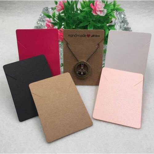 200pcs 7*5cm Kraft Paper Necklace/Pendant Cards Jewelry Packing Cards for jewelry accessory Display Card