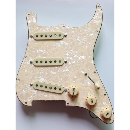 2019 DIY Assembled pearloid ST guitar pickguard prewired with Donlis 60s vintage Alnico 5 pickups guitar accessories гитара