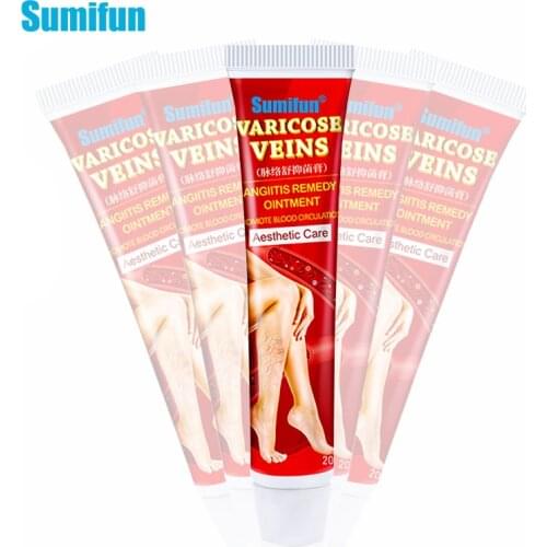 Sumifun 5pcs New Varicose Veins Treatment Cream 100% Original Vasculitis Phlebitis Spider Pain Relief Ointment Medical Plaster