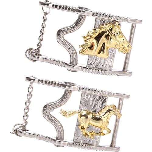 Antique Zinc Alloy Western Cowboy Rodeo Horse Head Belt Buckle