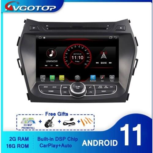 AVGOTOP Android 10 WINCE Bluetooth GPS Car Radio DVD Player for HYUNDAI Ix45 2G 16G MP3 MP4 Vehicle Multimedia