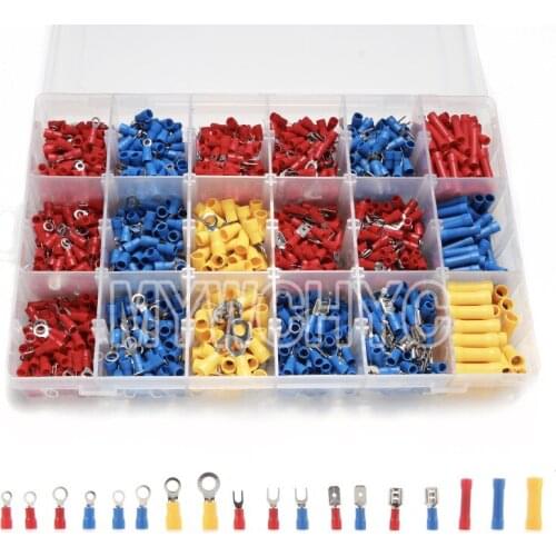 Box terminals 1200 PCS cold-press terminal set 18 insulation terminal combination