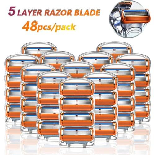 Razor Blades Shaving Cassettes For Gillette Fusion 5 Face Shaver Case For Men Replacemet Razor Heads Set Shave Blades For Beard