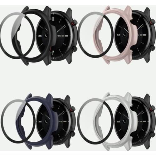 Soft TPU Full Protector Case Cover For Huami Amazfit GTR2 ESIM Protective Leeve Tempered Glass Integrated Protective Shell