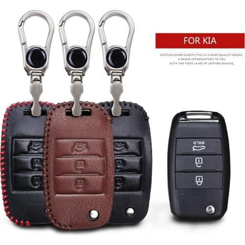 Car Logo Keychain Key Case Bag Cover For Kia Rio 3 4 5 K2 K3 K5 Bongo Sorento Soul Sportage Anti-wear Key Cover Shell For KIA