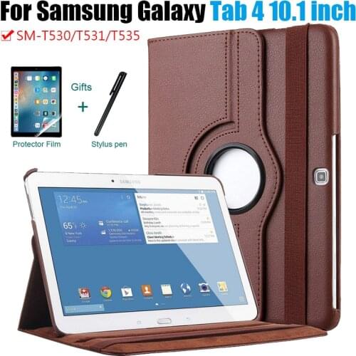 360 Rotation Case for Samsung Galaxy Tab 3 10.1 Inch P5200 P5220 Stand smart Case for Samsung Galaxy Tab 4 10.1 SM-T530 Cover