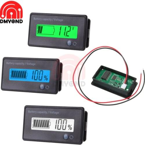 DC 7V-100V 6V-73V Lithium Lead Acid Battery Capacity Indicator Power Display Meter LED Digital Voltmeter Voltage Tester Meter