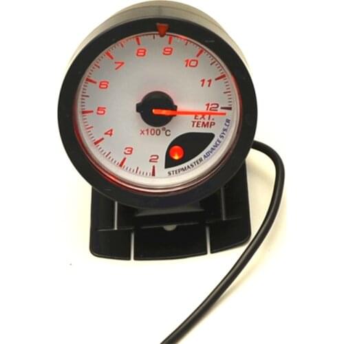 2.5" 60MM Exhaust Gas Temp Gauge EGT Gauge White Face With Logo