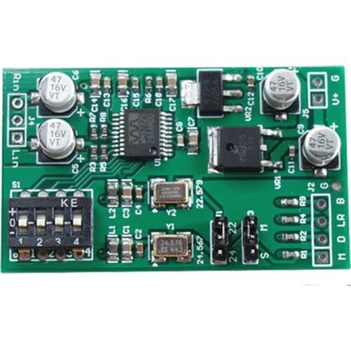 Dual channel 24 bit ADC data acquisition card aux analog audio to I2S left right alignment / digital output module
