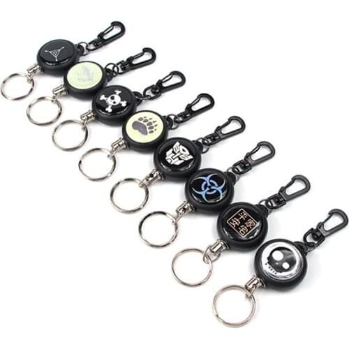 EDC Retractable Wire Rope Keychain Anti-lost Anti-theft Key Ring Outdoor Camping Equipment Tourism Portable Tools