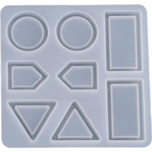 DIY polygonal pendant resin mold rectangular round earrings crystal epoxy mold pendant silicone mold for resin