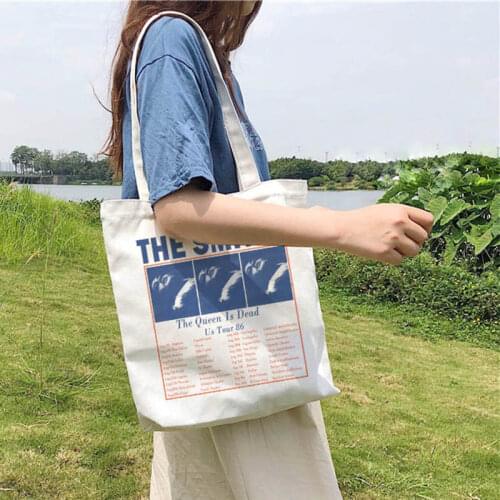Korea Ulzzang letter large-capacity canvas bag Harajuku women bag new punk ins shopper bag sweet cartoon women shoulder bags