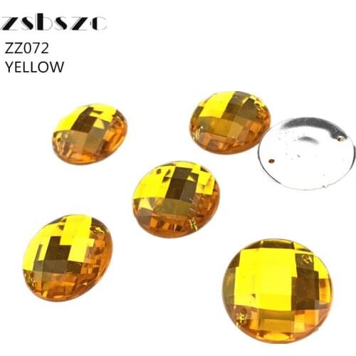 20mm Round Glass Beads Crystal Stone Diamond DIY Handmade Sewing Jewelry Pendant Accessories For Dress