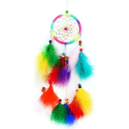 Handmade Dream Catcher with Feather Wall Car Hanging Decoration Ornament Gift